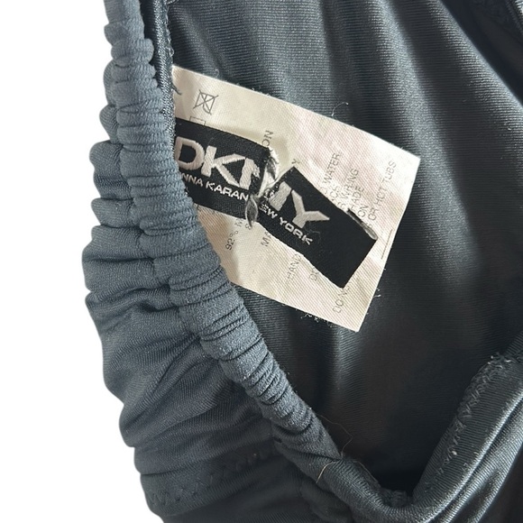 DKNY Gray Rushed One- Piece Bathing Suit Size 14 - Picture 3 of 7